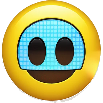 Glücklicher Smiley mit Pixel Led wand im Hintergrund emoji