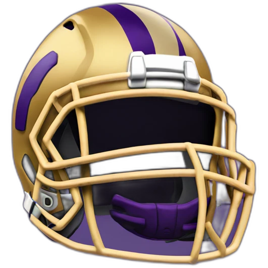 american-football-bland-dark-purple-and-gold-helmet emoji