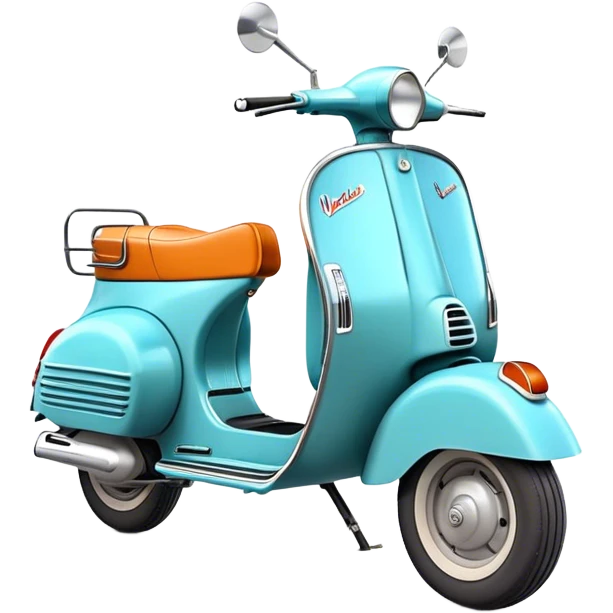 Cinematic Realistic Vespa Scooter Emoji, depicted as a stylish vintage Vespa with sleek retro design and vibrant colors, rendered with crisp textures and dynamic sunlit lighting that captures its iconic Italian charm. emoji