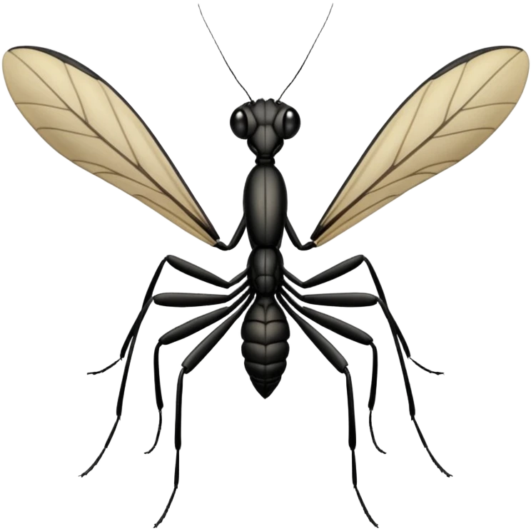 A black mantis emoji