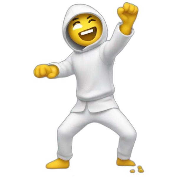 Personnage faisant un dab emoji