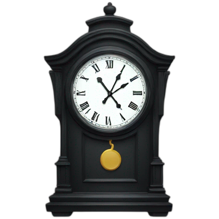 big black clock emoji