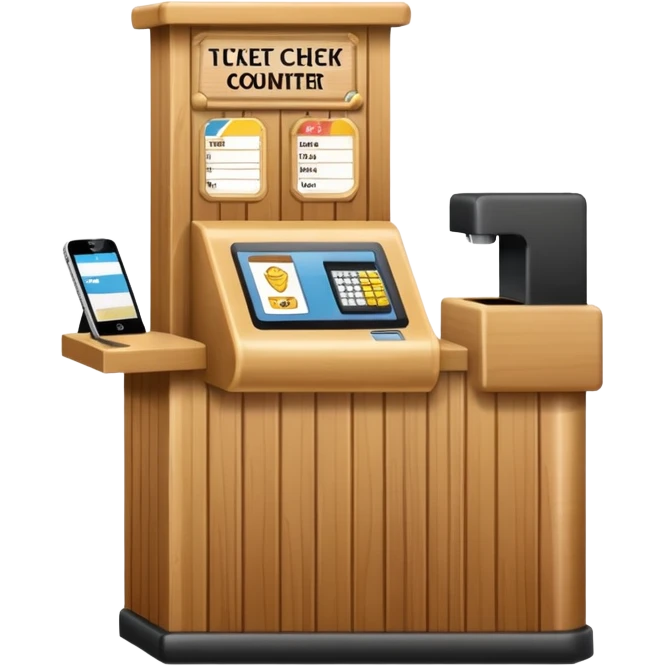 Ticket Check counter  emoji