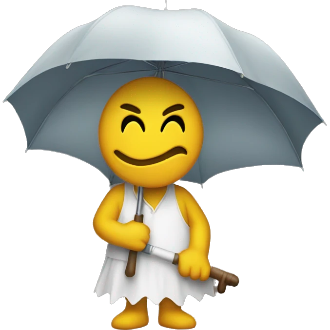 Woodstock holding an umbrella  emoji