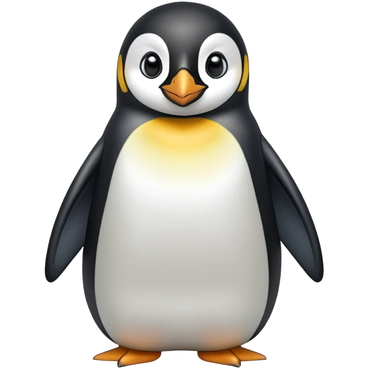 cinematic-emperor-penguin-portrait-emoji,-head-tilted-playfully-and-inquisitively,-with-glossy,-pristine-plumage,-sparkling-eyes-filled-with-curiosity,-simplified-yet-irresistibly-adorable-features, black, large black eyes face emoji