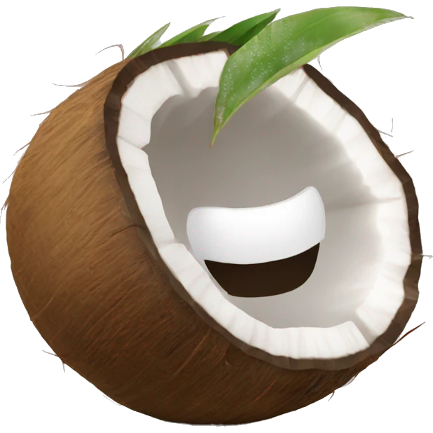 a coconut little kiss emoji
