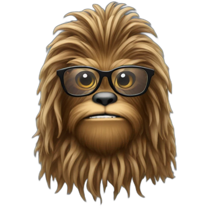 Wooki with glasses and PC emoji