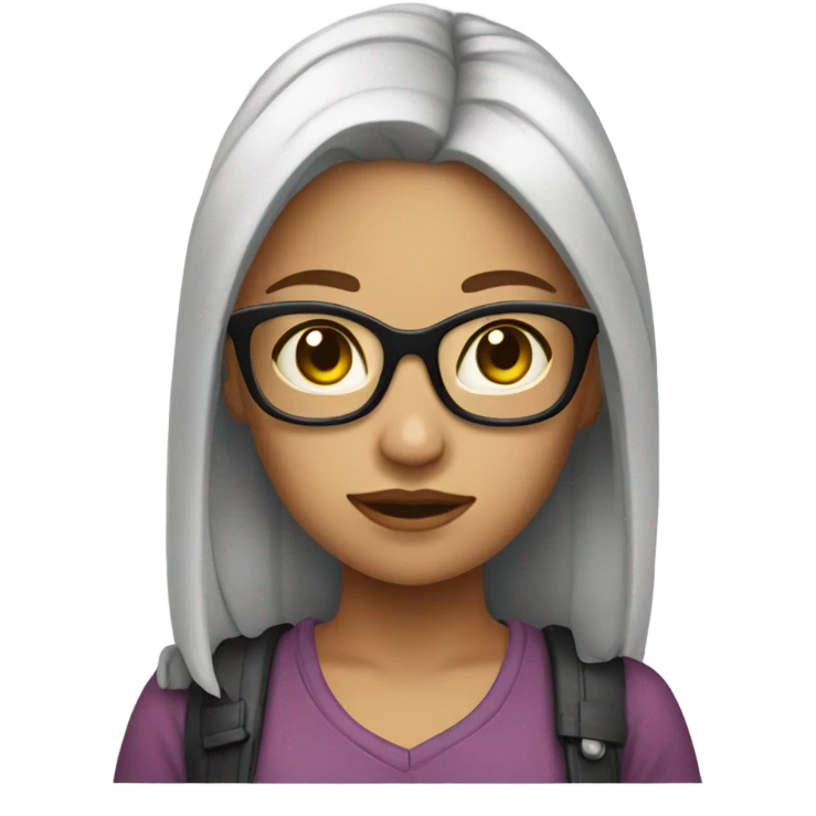 A girl that thinks she is so cool emoji