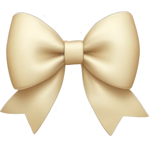Cream bow emoji