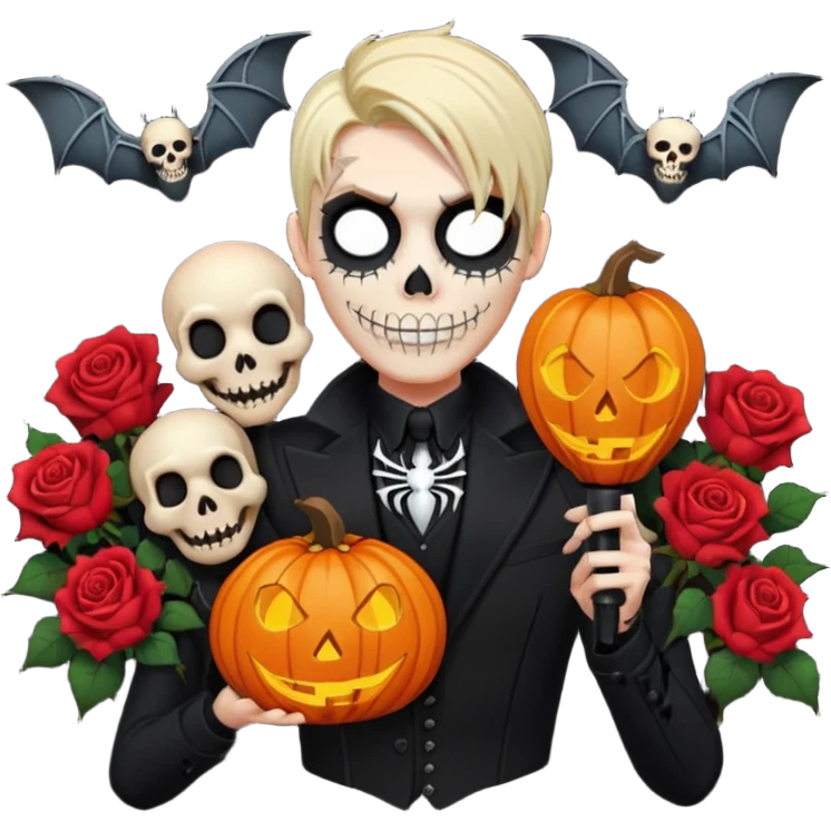 Chris motionless  🕸🦇🎃🥀⚰️🖤🪦🎶🎤☺️ emoji