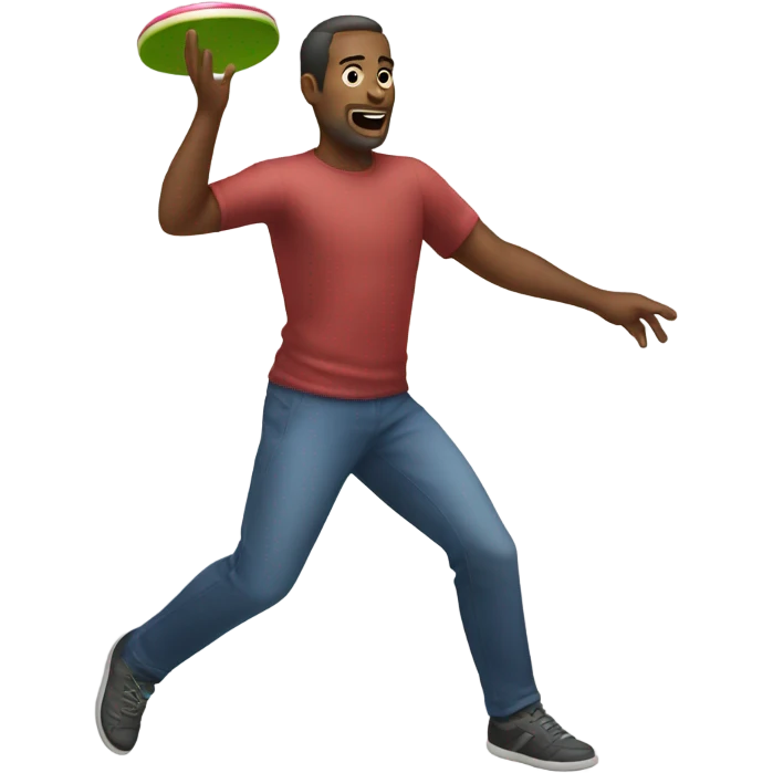 White man throwing frisbee emoji