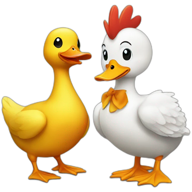 Duck and chicken emoji