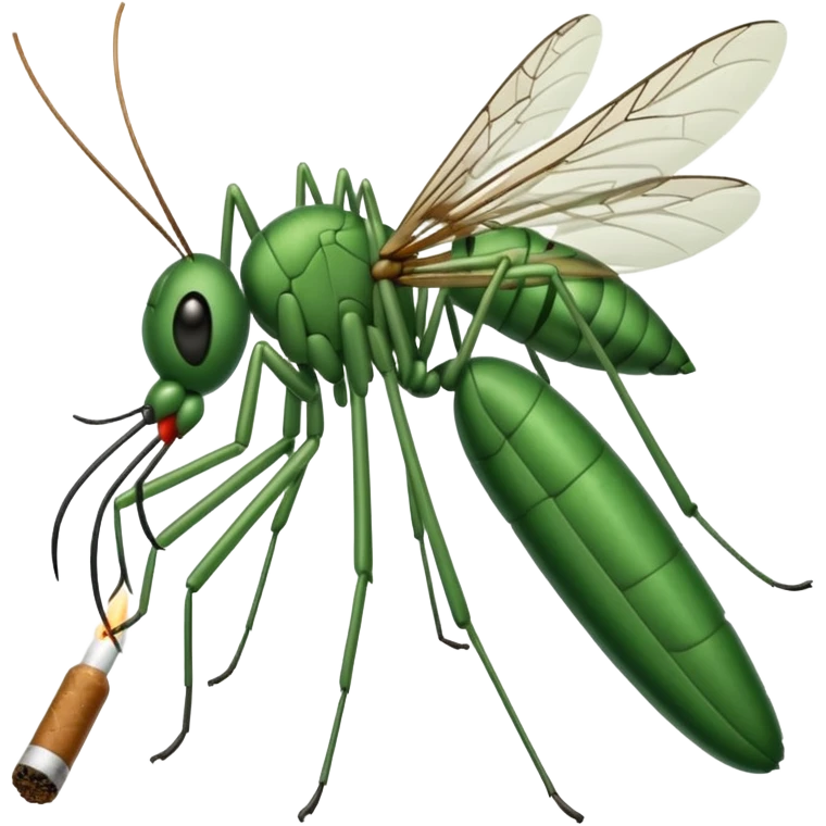 mosquito aedes fumando un cigarro emoji