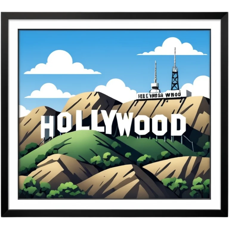 hollywood sign emoji