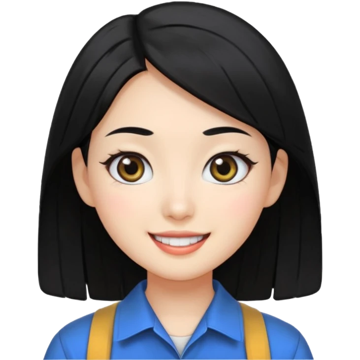 A big eye
Black-haired young Korean female guide emoji