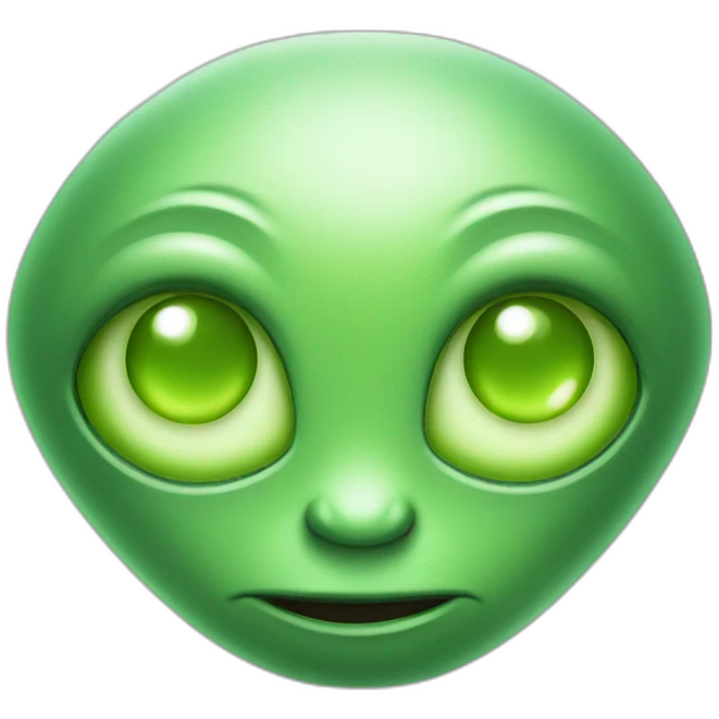 Friendly green alien emoji