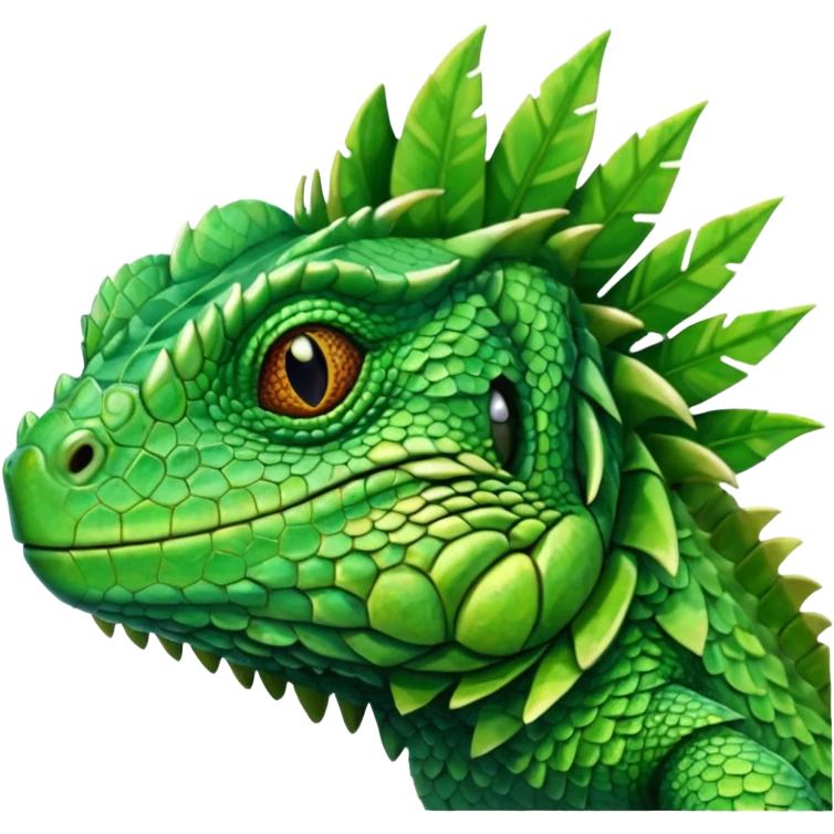 
iguana, front face emoji