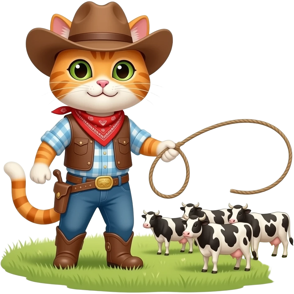 cowgirl cat herder emoji
