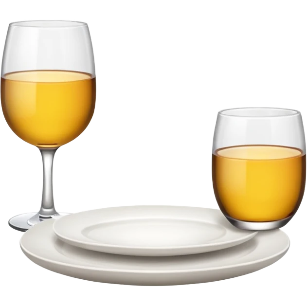  plates and glasses emoji