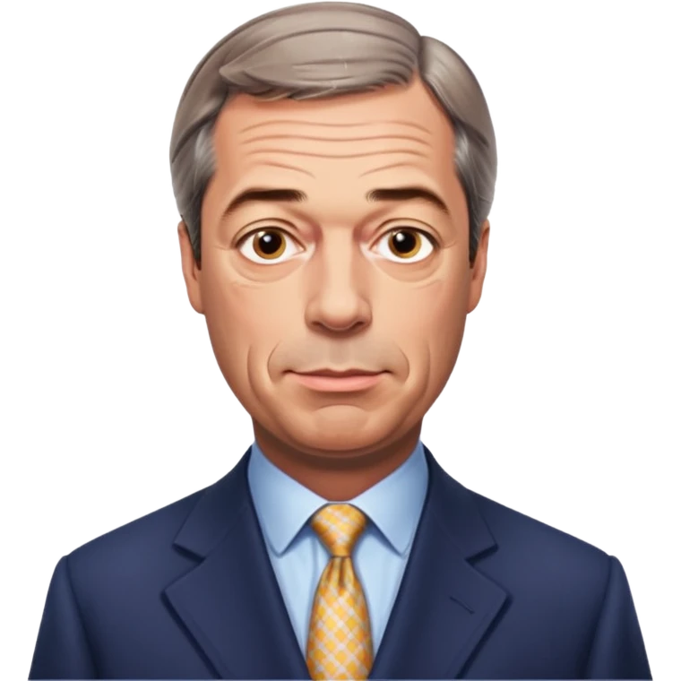 Nigel Farage, confident, standing emoji
