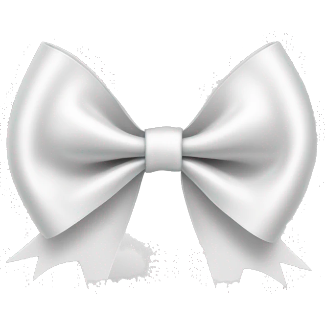 White coquette bow emoji
