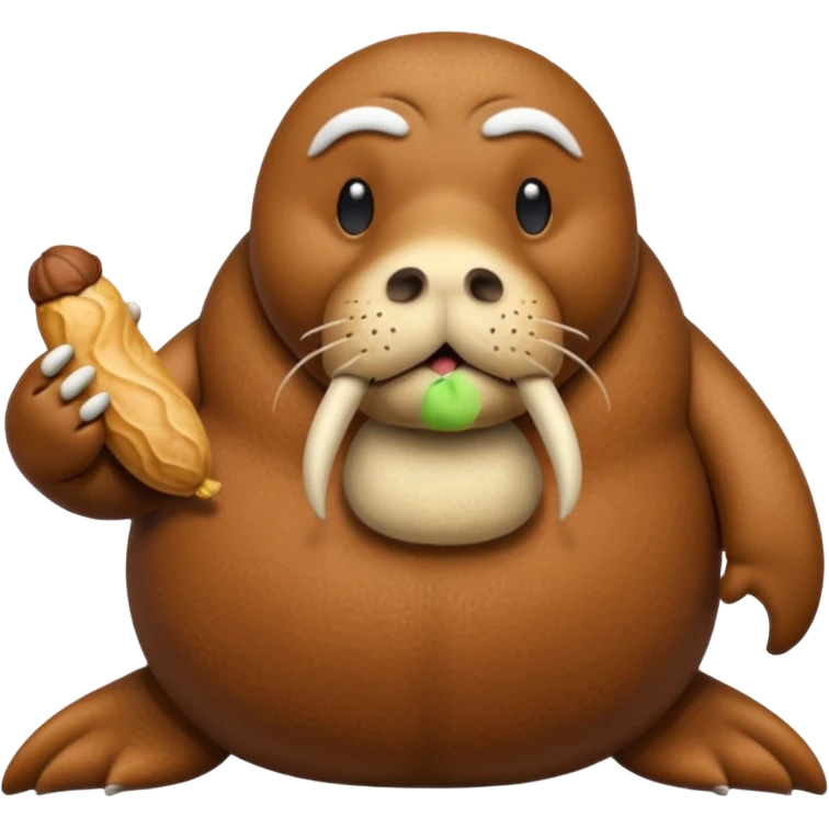 walrus holding peanut emoji