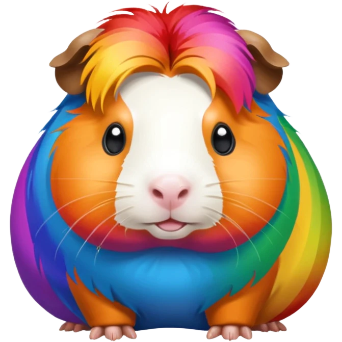 rainbow colored guinea pig emoji