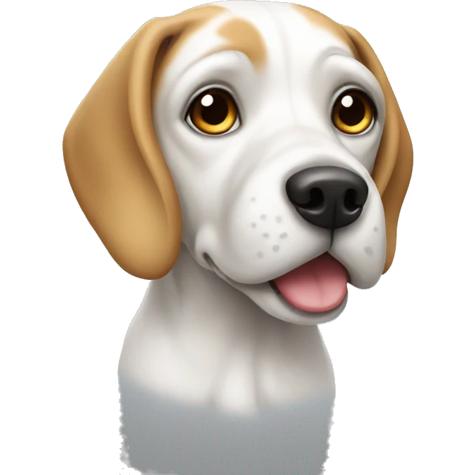 White beagle  emoji