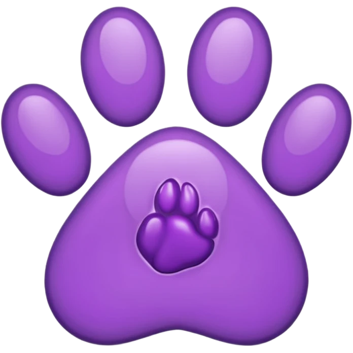 purple pawprint emoji