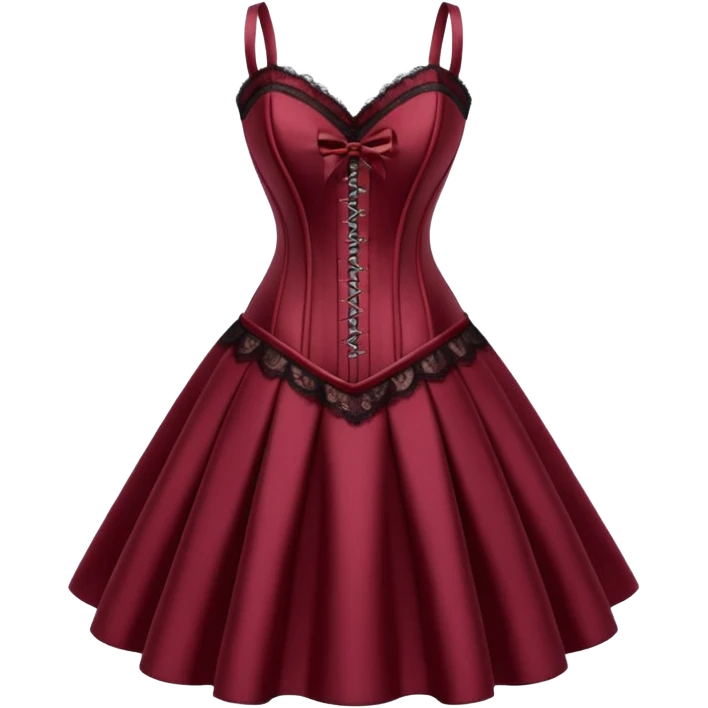 burgundury corset dress emoji