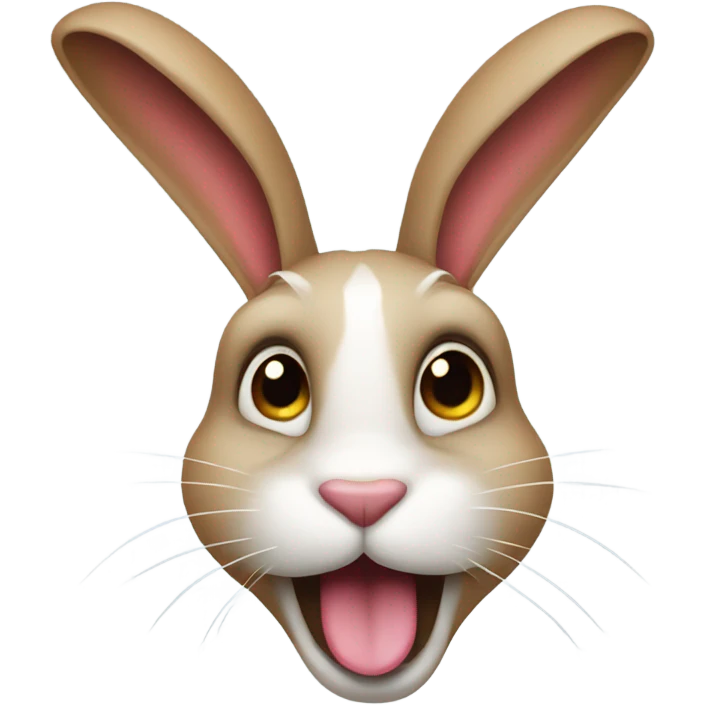 A snaggle mouth, bunny, rabbit emoji