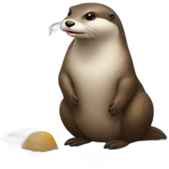 Loutre qui mange une poule emoji