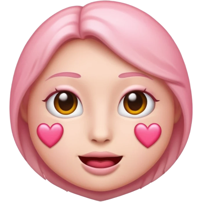 Hell rosa kussmund Emoji mit Herzchen emoji