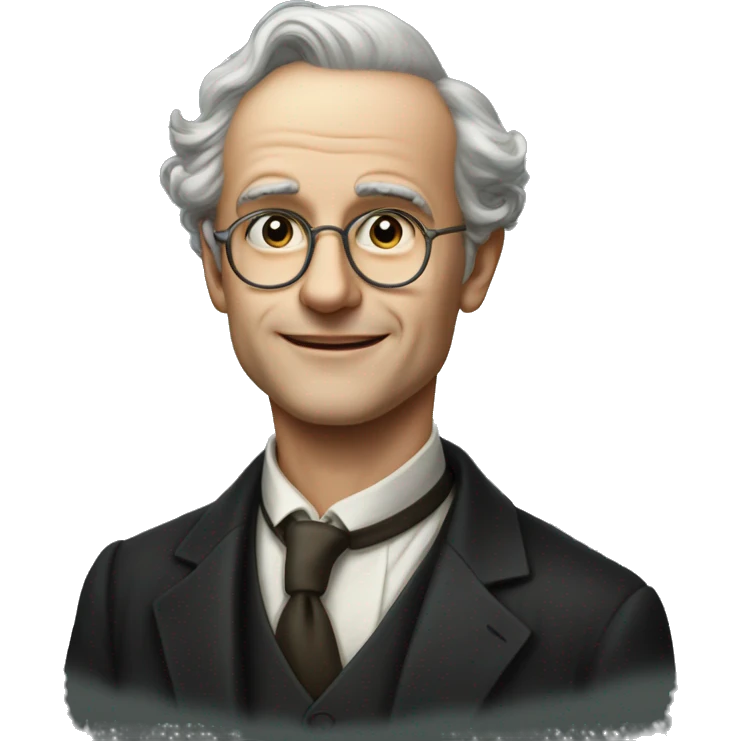 young European Nobel laureate of 1948, with dark heir  emoji