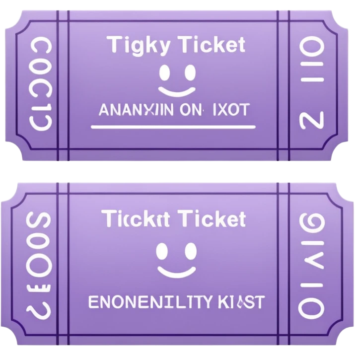 Pale Purple 1 Signed ticket  emoji