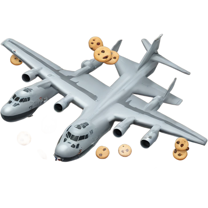 B 52 bomber dropping cookies  emoji