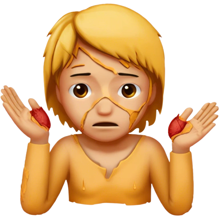 Make a emoji to describe crawling out of my skin graphic emoji