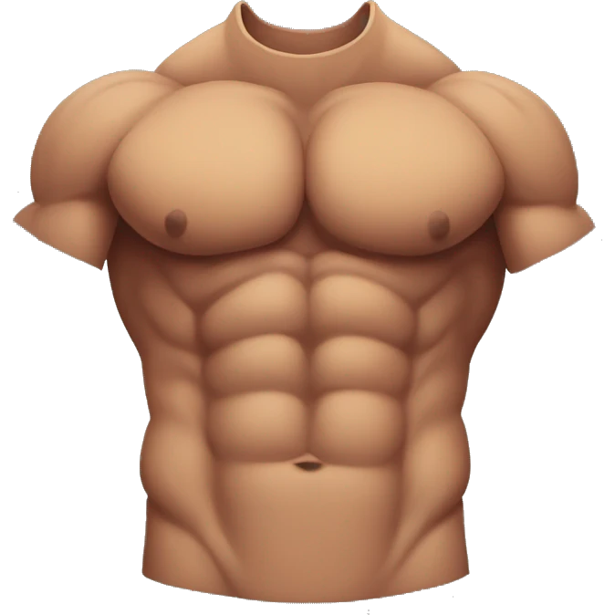 huge muscle chest emoji