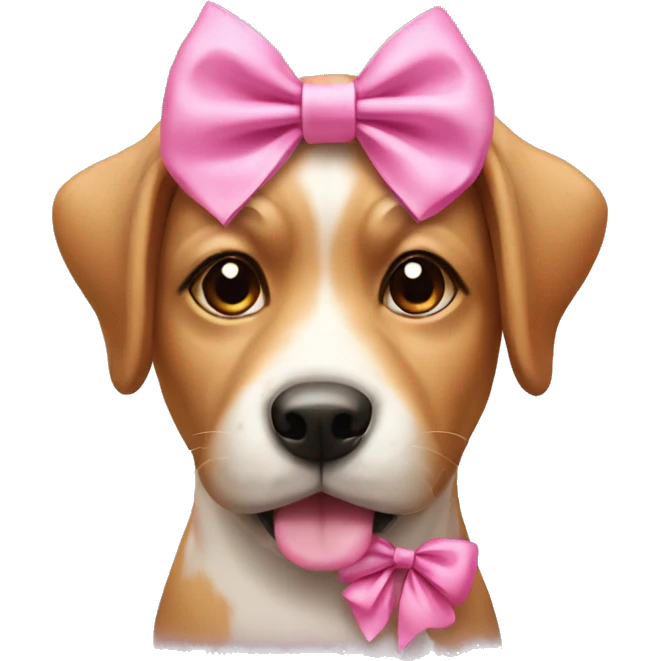 dog with pink bow emoji