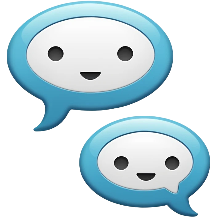 Two speech bubbles on a cream background emoji