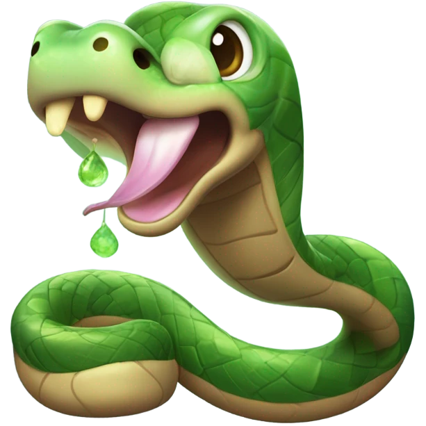Snake blowing kiss emoji