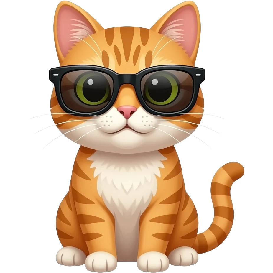 Cat wearing sunglasses emoji