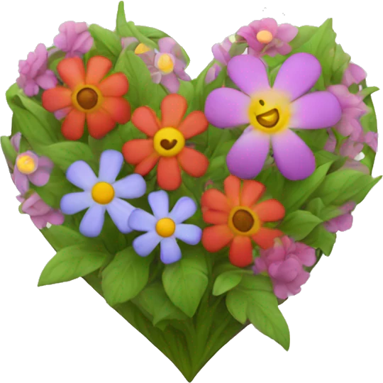 Heart with flowers emoji