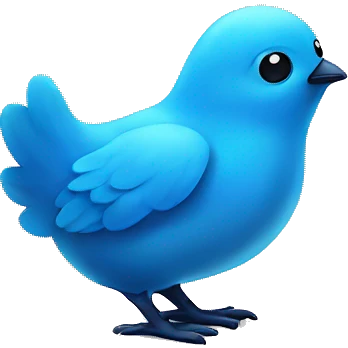 a blue chick and sky written on top of it as a name emoji