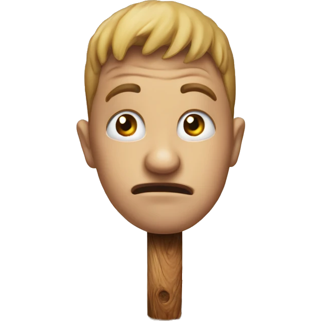 Knocking on a wood table emoji