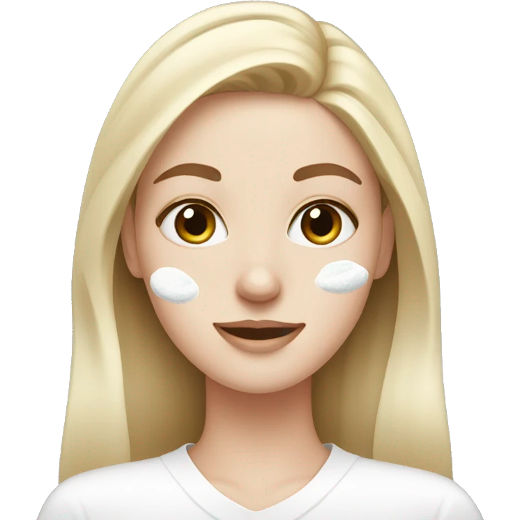 White Girl doing skincare emoji