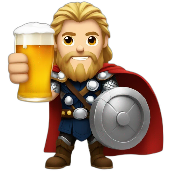 Thor avec une biere emoji