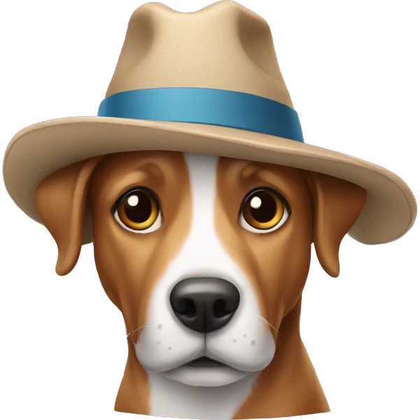 Dog with hat emoji