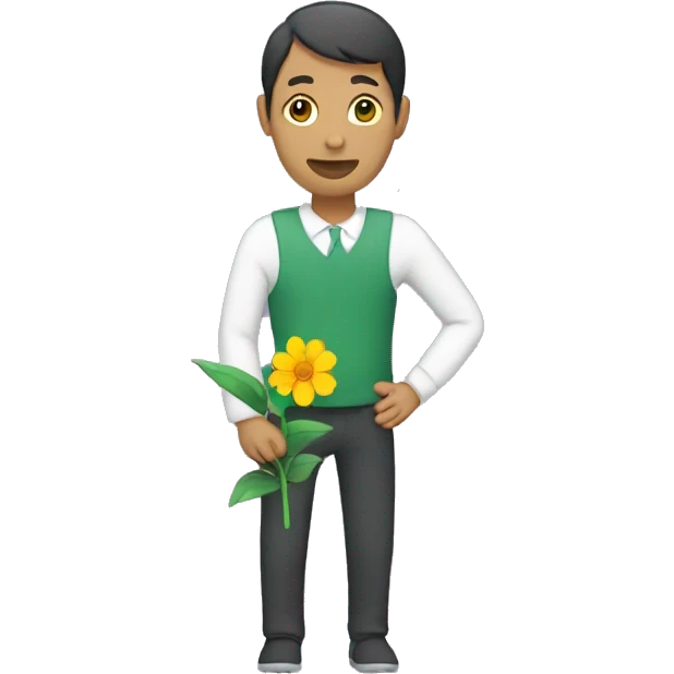 Human with flower in a hand emoji