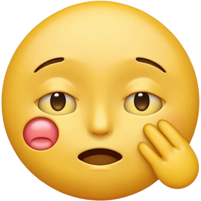 embarrased yellow emoji sqeezing eyes shut emoji